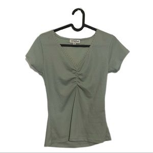 Full Circle Trends - Cinched Lace Trim Top